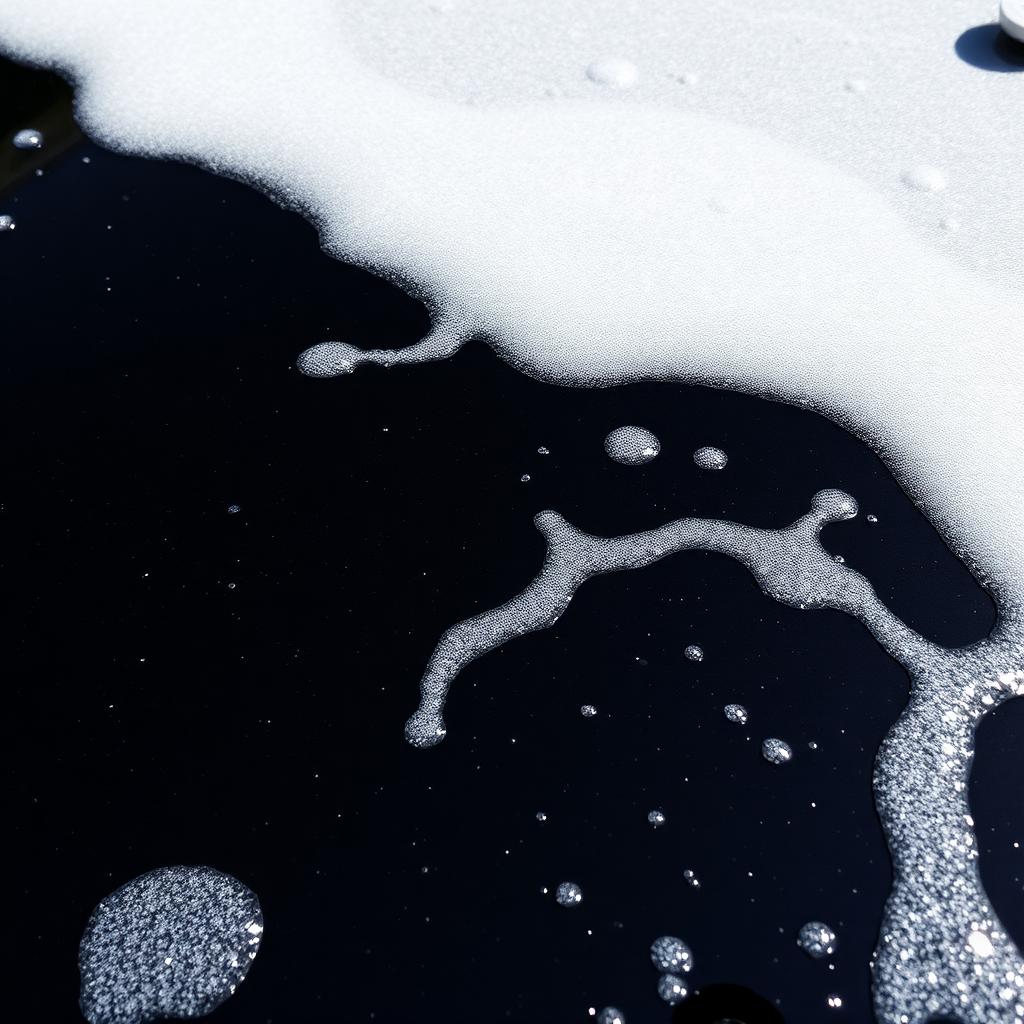 Espuma sobre pintura negra